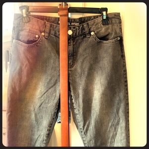 Michael kors grey distressed skinny jeans